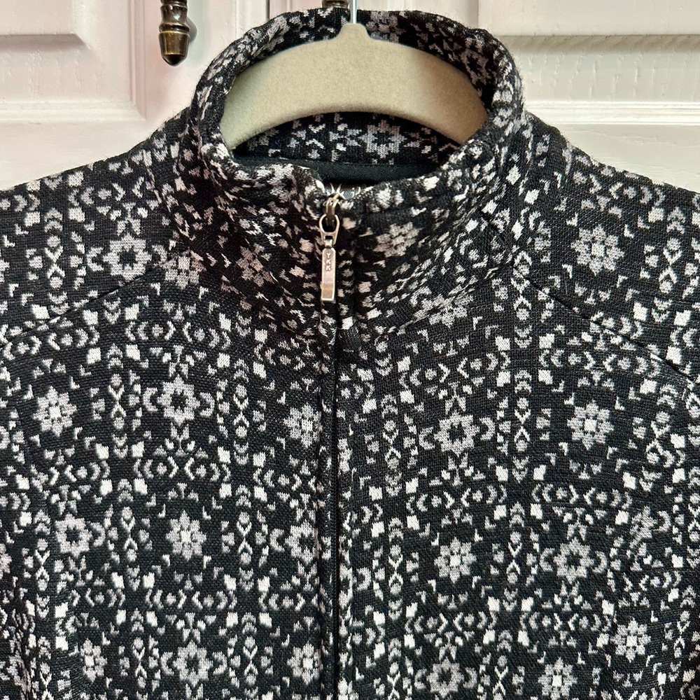 Ibex Juliette Zip Tunic Jacket 100% Merino Wool Black & White Size XS-- travel ! - Picture 7 of 16